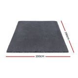 Artiss Floor Rug 200x290cm Plush Area Shaggy Rug Living Room Bedroom Carpet Grey