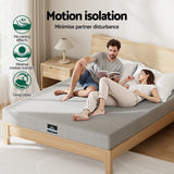 Giselle Bedding Cool Gel Memory Foam Mattress Charcoal 7-Zone Washable Bamboo Cover 15cm Double