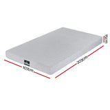 Giselle Bedding Cool Gel Memory Foam Mattress Charcoal 7-Zone Washable Bamboo Cover 15cm King Single