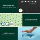 Giselle 18cm Memory Foam Mattress Green Tea Foam Cool Gel Foam Mattresses King Single