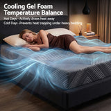 Giselle 25cm Double Memory Foam Mattress Gel Infused Foam Removable Cover