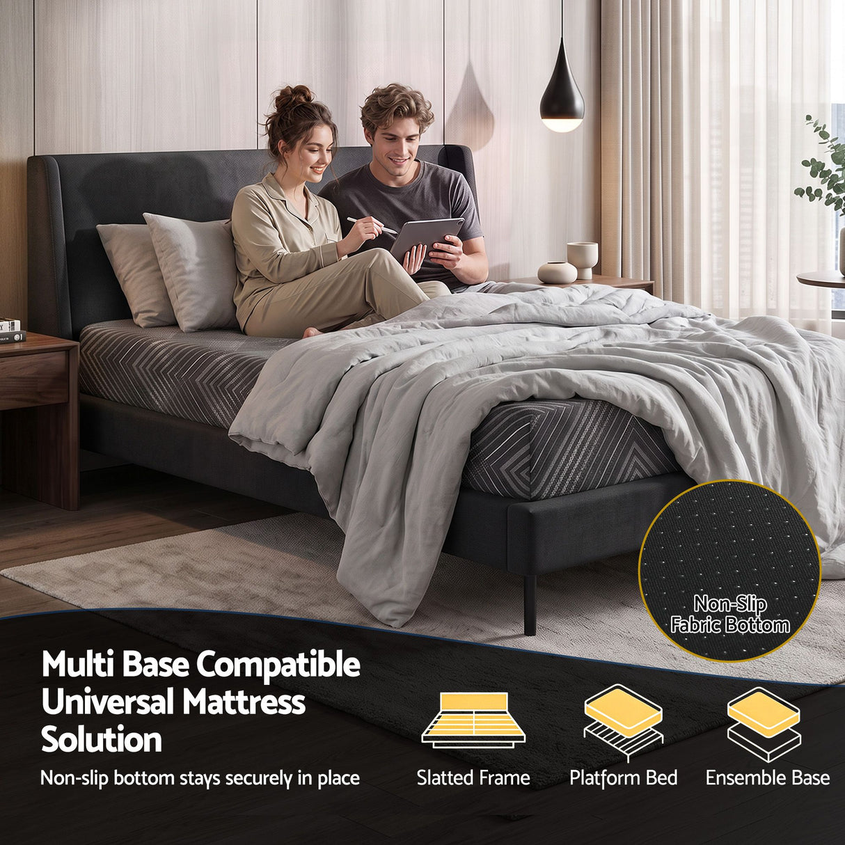 Giselle 25cm Double Memory Foam Mattress Gel Infused Foam Removable Cover
