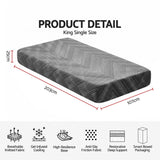 Giselle 25cm King Single Memory Foam Mattress Gel Infused Foam Removable Cover