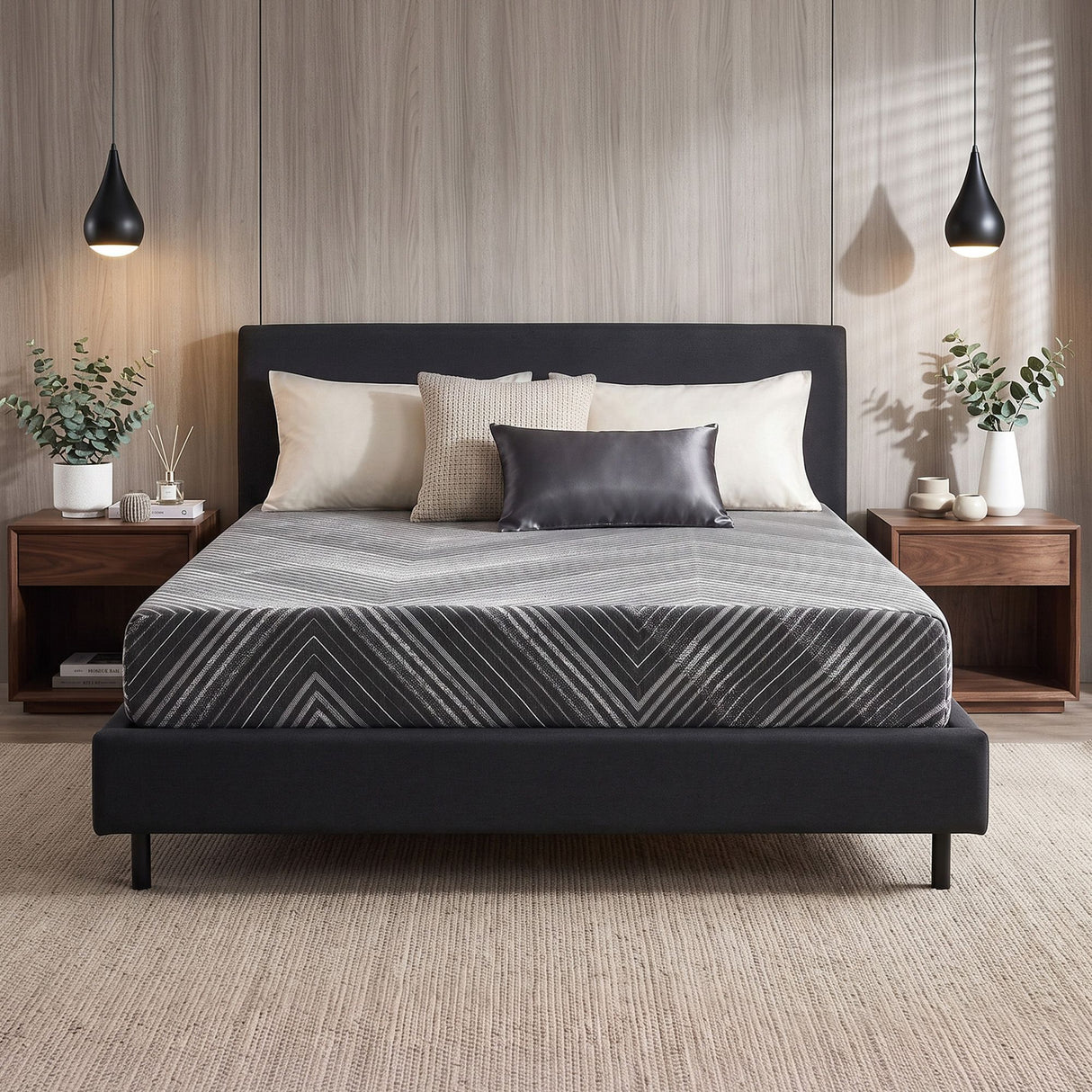 Giselle 25cm Queen Memory Foam Mattress Gel Infused Foam Removable Cover
