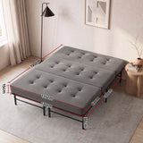 Giselle Double Folding Bed with Mattress Metal Frame Guest Bed 15cm Foam Foldable