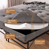 Giselle Double Folding Bed with Mattress Metal Frame Guest Bed 15cm Foam Foldable