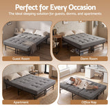 Giselle Double Folding Bed with Mattress Metal Frame Guest Bed 15cm Foam Foldable