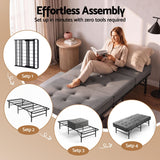 Giselle Single Folding Bed with Mattress Metal Frame Guest Bed 15cm Foam Foldable