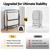ARTISS Folding Bed with Mattress, Portable Rollaway 150kg Capacity 190CM