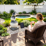 Gardeon Solar Fountain 3 Levels Cascading Bowl Water Feature 52cm Grey