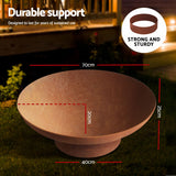 Grillz Fire Pit Bowl Cast Iron Rustic 70cm