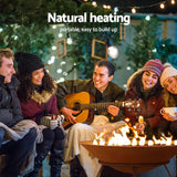 Grillz 70cm Fire Pit Rustic Iron Bowl Outdoor