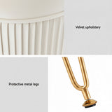 Artiss Ottoman Foot Stool Vanity Velvet Round White