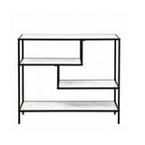 Artiss Console Table Entryway Hallway Marble Effect 4-Tier Storage Shelves White