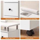 Artiss Manicure Table Nail Desk with Built-in Dust Collector Beauty Salon Station Drawers Shelves Wrist Cushion Wheels White