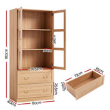Artiss Buffet Sideboard Cabinets X2 180cm Hutch Storage Kitchen Drawer Door Wood