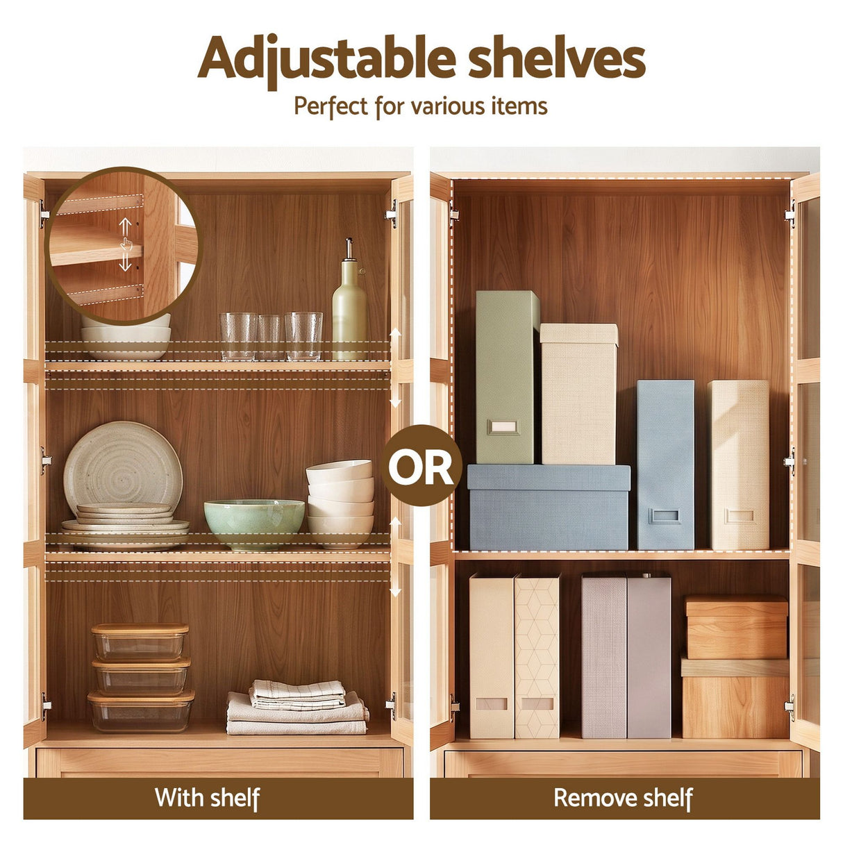 Artiss Buffet Sideboard Cabinets X2 180cm Hutch Storage Kitchen Drawer Door Wood