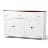Artiss Buffet Sideboard Storage Cabinet Kitchen Cupboard 2 Drawers 140CM White