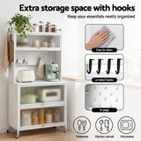 Artiss Kitchen Cabinet Storage Shelves Pegboard Cupboard Sideboard 80CMX164CM