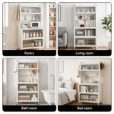 Artiss Kitchen Cabinet Storage Shelves Pegboard Cupboard Sideboard 80CMX164CM