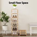 Artiss 7 Tier Bamboo Foldable Shoe Rack Organizer Entryway