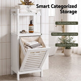 Artiss Bathroom Storage Cabinet Tilt Out Laundry Hamper Tall Organiser White