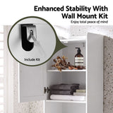 Artiss Tall Bathroom Storage Cabinet with Tilt Out Laundry Hamper White 170cm