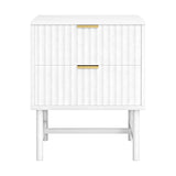 Artiss 2X Bedside Table White Nightstand 2 Drawers