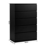 Artiss 6 Chest of Drawers Tallboy PEPE Black