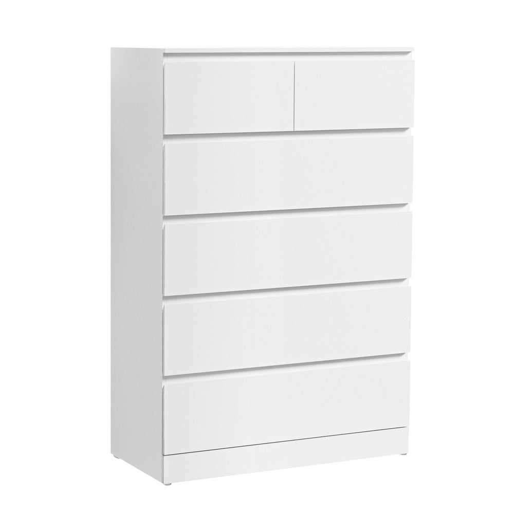 Paper Veneer 6 Chest of Drawers - PEPE White