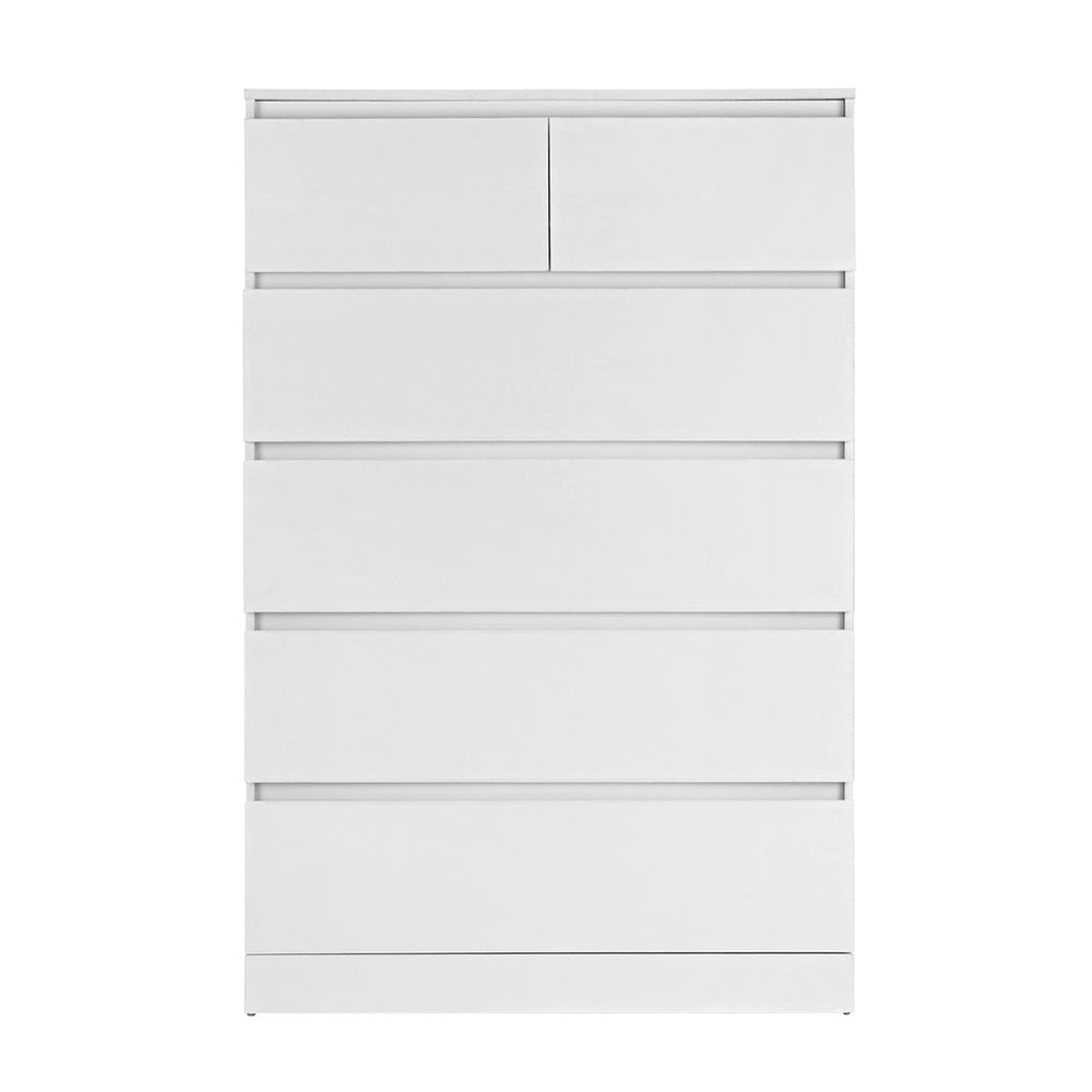 Paper Veneer 6 Chest of Drawers - PEPE White