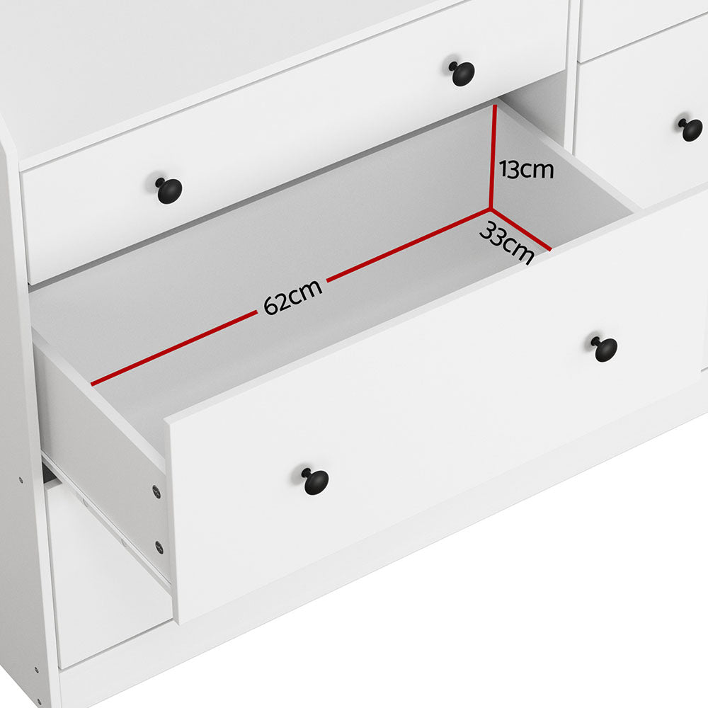 White 6 Chest of Drawers - PETE White