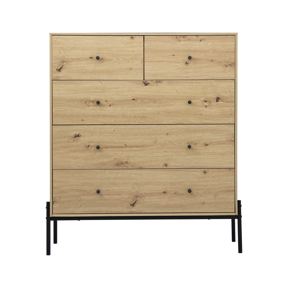 Oak 5 Chest of Drawers - ARNO Pine