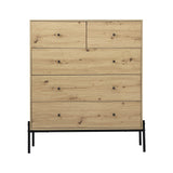 Oak 5 Chest of Drawers - ARNO Pine