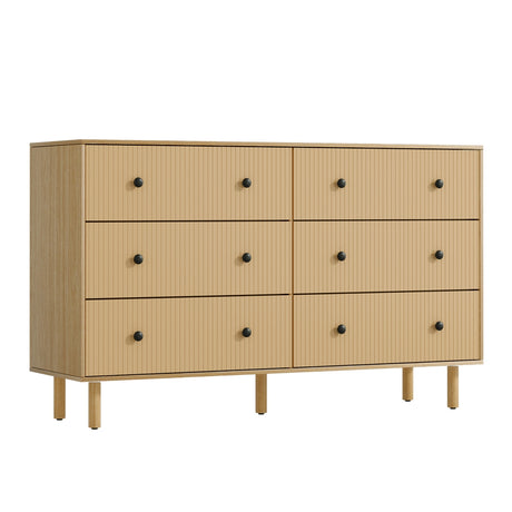 Aria6 Chest of Drawers Flutted Front - RUTH Oak