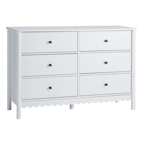 Artiss 6 Chest of Drawers Dresser Lowboy Curved Edge Scalloped White Bedroom