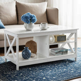 Artiss Coffee Table Storage Shelf White