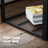 Artiss Coffee Table 2-Tier Rustic Brown 104CM