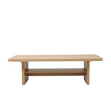 Artiss Coffee Table 110cm Center Table with 2-Tier Open Storage Shelf Wood