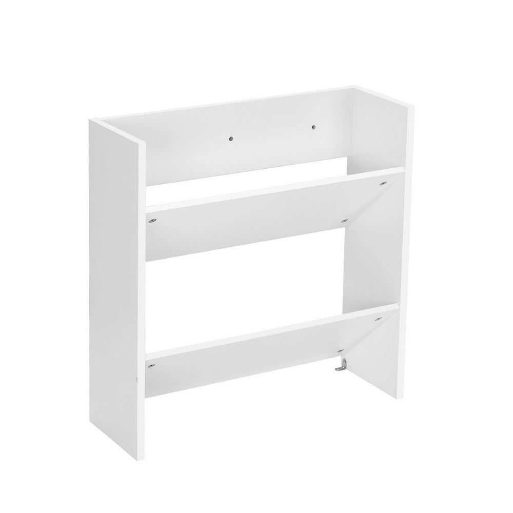 Artiss Shoe Rack 2-tier 12 Pairs Wall Mounted x2 - White