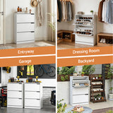 Artiss Shoe Rack Cabinet 24 Pairs Adjustable Shelf White