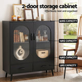 Artiss Buffet Sideboard Double Doors - Black
