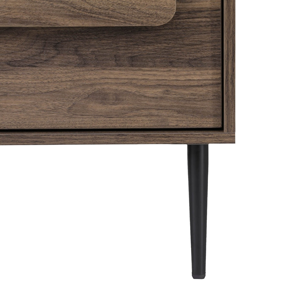 Artiss Bedside Table 2 Drawers - Walnut