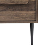 Artiss Bedside Table 2 Drawers - Walnut