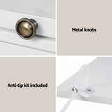 Artiss 5-Tier Display Cabinet Storage Bookshelf Clear Shelf White