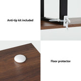 Artiss 5 Tiers Bookshelf Ladder Corner Shelf Bookcase Walnut