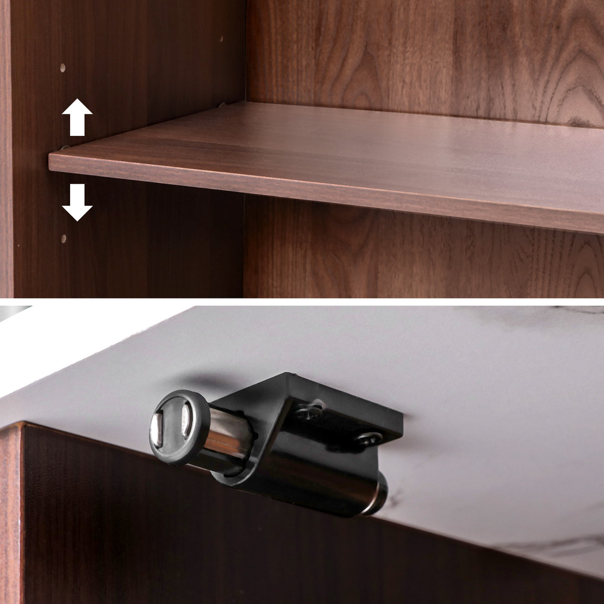 Aria Buffet Sideboard Cabinet Marble Style Tabletop