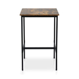 Artiss Bar Table Counter Kitchen Dining Desk Pub 60x92cm Vintage Metal Walnut