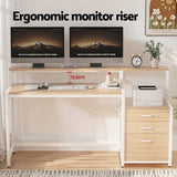 Artiss Computer Desk Home Office Study Table Desks w/Drawers Open Shelf Oak 160CM