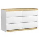 LIOR Chest of Drawers White and Oak